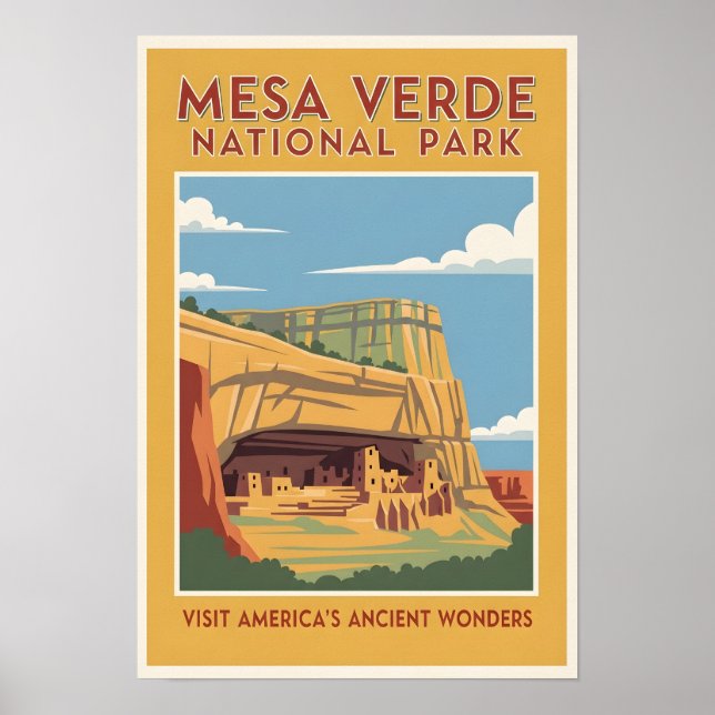 Travel Poster Mesa Verde National Park  (Front)