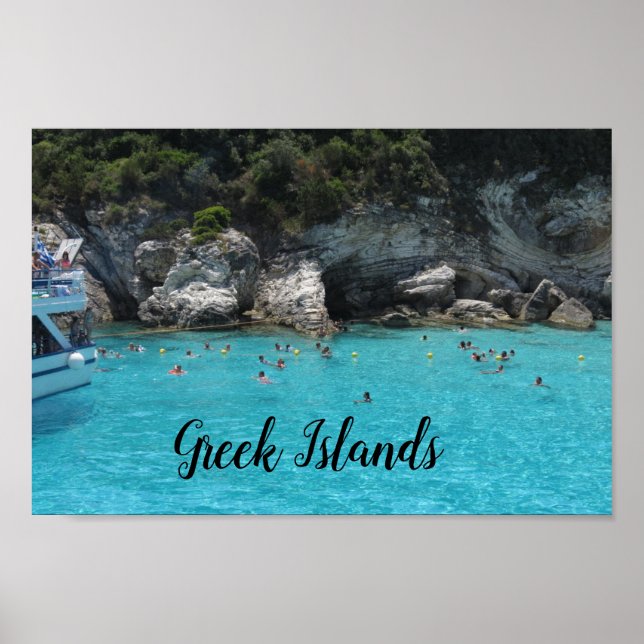 Travel Poster of the Greek Islands (Front)