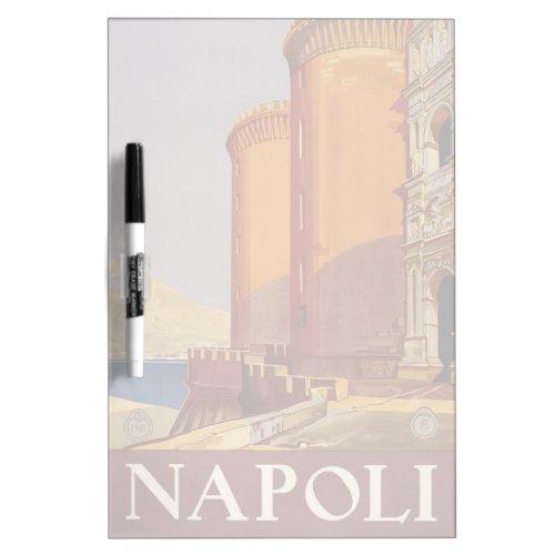 Travel Poster Of Vesuvius And The Bay Of Naples Dry Erase Board
