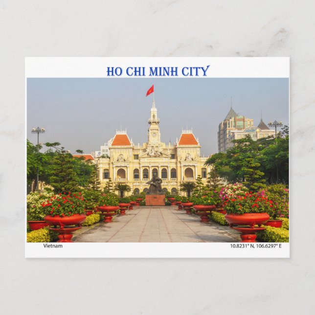 Travel Poster: People's Committee Building, Ho Chi Postcard (Front)