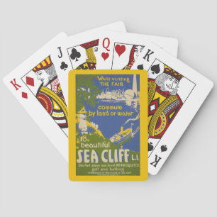 Travel Poster Promoting Sea Cliff, Long Island 2 Poker Cards