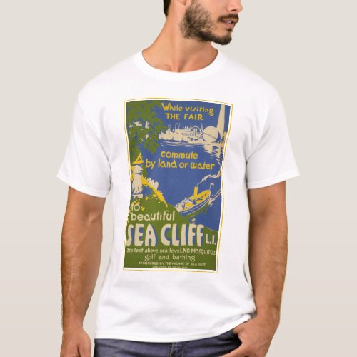 Travel Poster Promoting Sea Cliff Long Island 2 T_Shirt