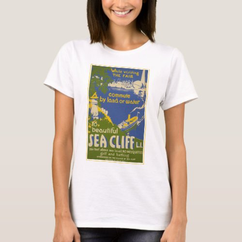 Travel Poster Promoting Sea Cliff Long Island 2 T_Shirt