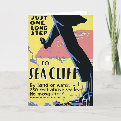 Travel Poster Promoting Sea Cliff Long Island Card