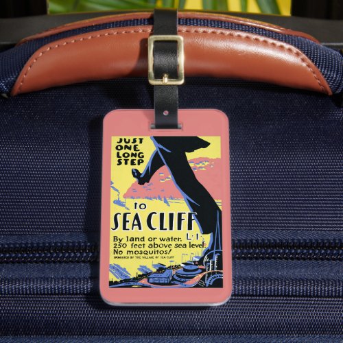 Travel Poster Promoting Sea Cliff Long Island Luggage Tag