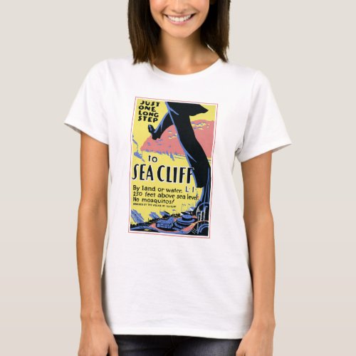 Travel Poster Promoting Sea Cliff Long Island T_Shirt