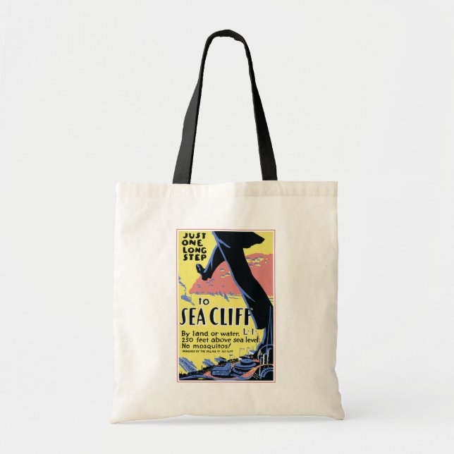 Travel Poster Promoting Sea Cliff, Long Island Tote Bag (Front)