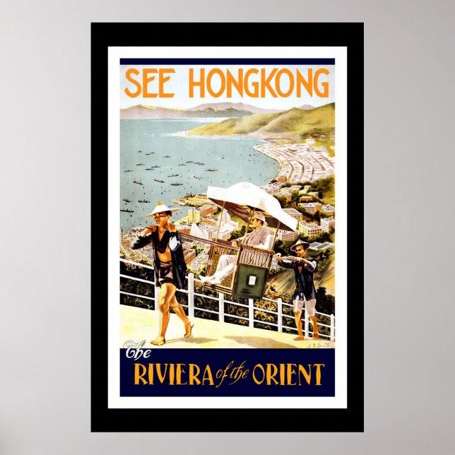Travel Poster Retro Hong Kong Orient (Front)