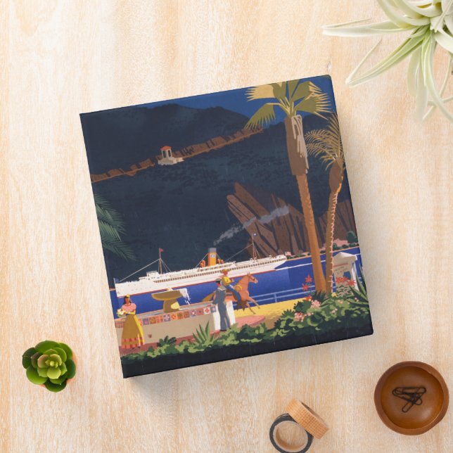 Travel Poster - Santa Catalina Island, California 3 Ring Binder (In Situ)