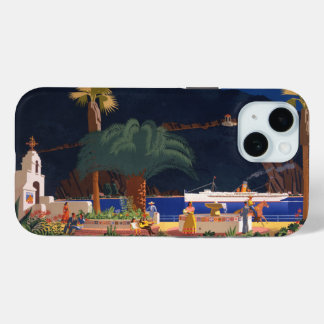 Travel Poster - Santa Catalina Island, California iPhone 15 Case
