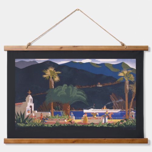 Travel Poster _ Santa Catalina Island California Hanging Tapestry