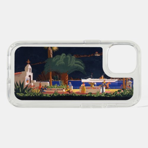 Travel Poster _ Santa Catalina Island California iPhone 15 Case