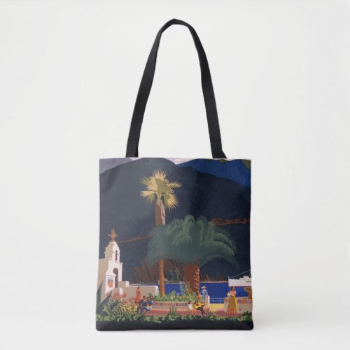 Travel Poster _ Santa Catalina Island California Tote Bag
