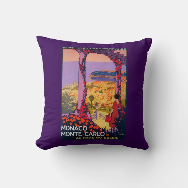 Travel Promotional Poster Throw Pillow (Front)