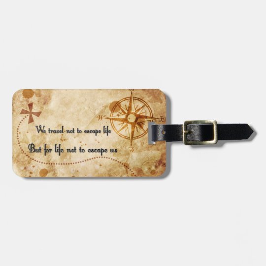 Travel quote luggage tag
