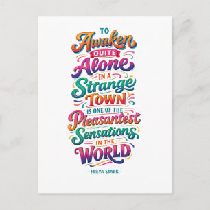 Travel Quote: Peculiar Travel Suggestions Postcard