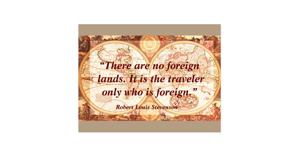 Travel quote postcard