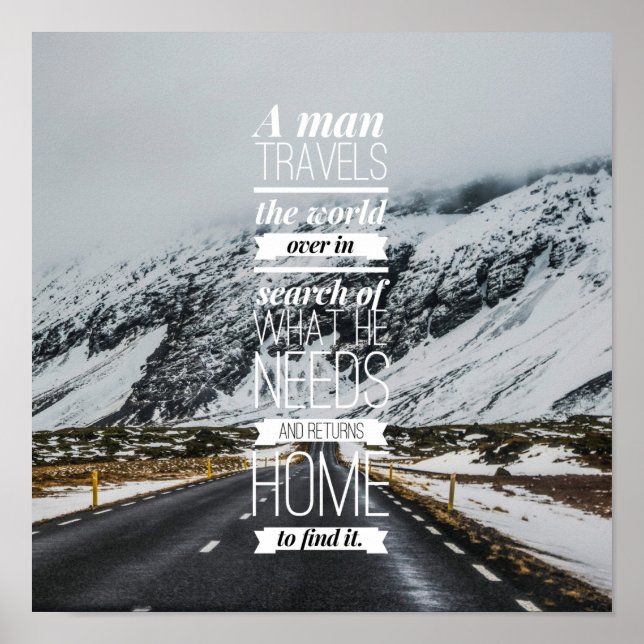 Travel Quote Poster (Front)