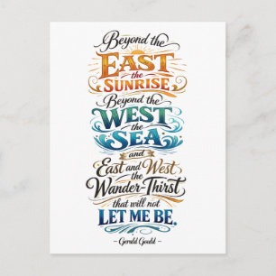 Travel Quote: Wander-Thirst Postcard