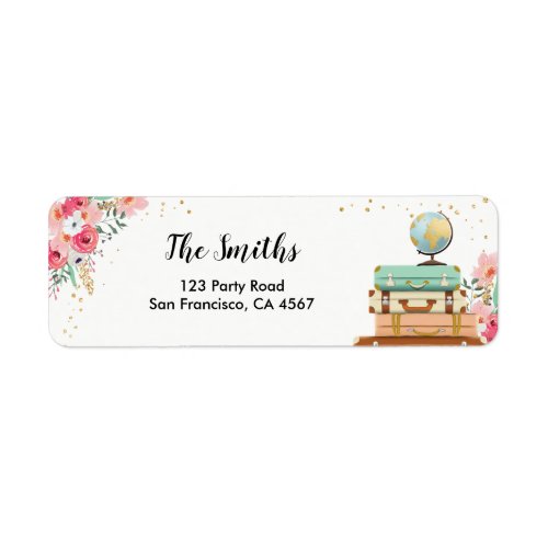 Travel Return Address Label Miss to Mrs Adventure