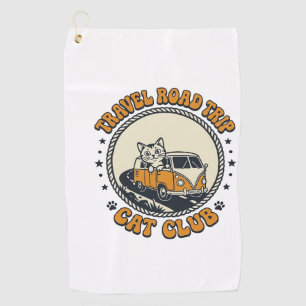 Travel Road Trip Cat Pet Lover Shirt Art - Travel Golf Towel