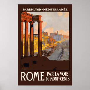 Travel Rome 1920s Vintage Reissue 36 x 24 Poster