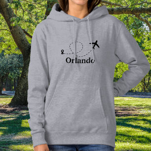 Travel Simple Airplane and Custom Location Hoodie