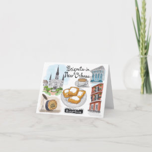 Travel Sketch Notecard: Beignets in New Orleans Card
