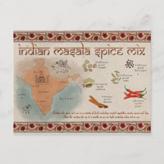 Travel Sketch Postcard: Indian Masala Spice Mix Postcard