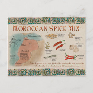 Travel Sketch Postcard: Moroccan Spice Mix Postcard
