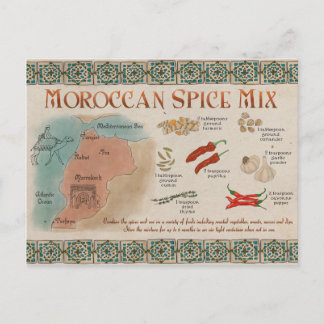 Travel Sketch Postcard: Moroccan Spice Mix Postcard