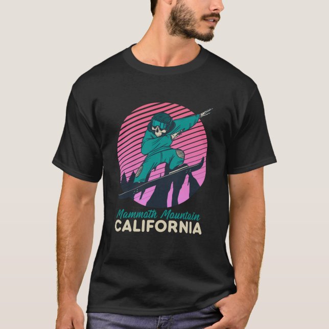Travel Snowboarding Mammoth Mountain California T-Shirt (Front)