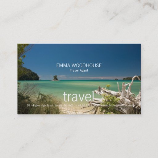 Customizable Travel - South Sea Business Card
