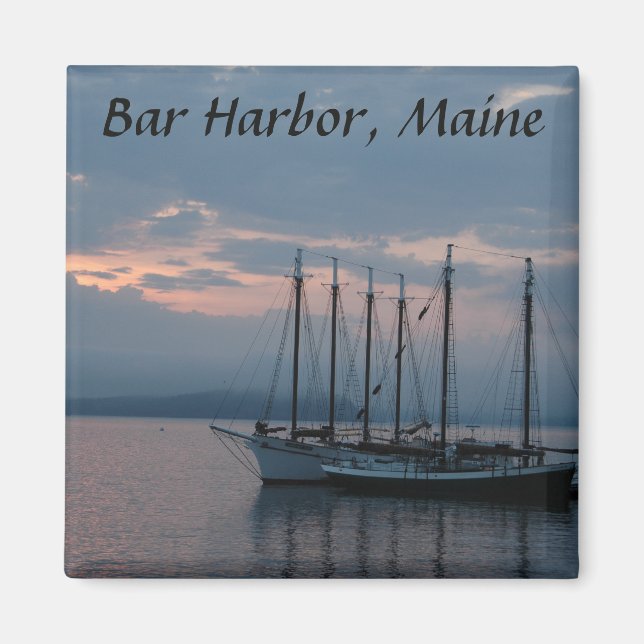 Travel Souvenir Magnet Bar Harbor Maine (Front)