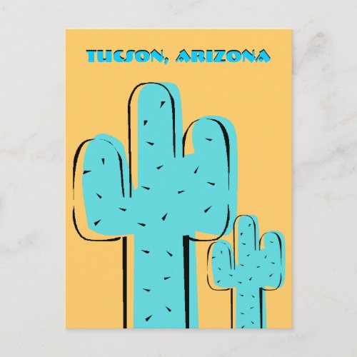 Travel Souvenir Postcards Saguaro Cactus Tucson AZ