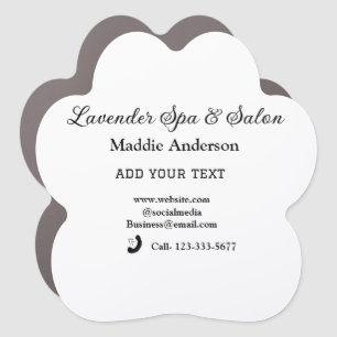 travel spa salon guest information vacation beach  car magnet