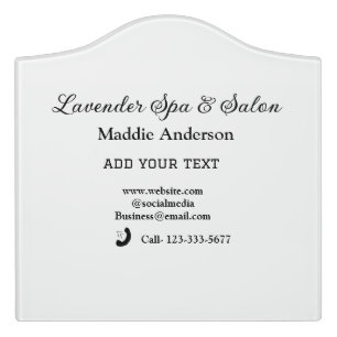 travel spa salon guest information vacation beach  door sign