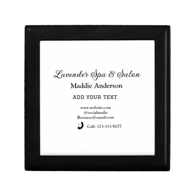 travel spa salon guest information vacation beach  gift box (Front)