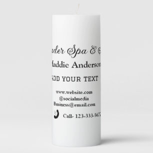 travel spa salon guest information vacation beach pillar candle