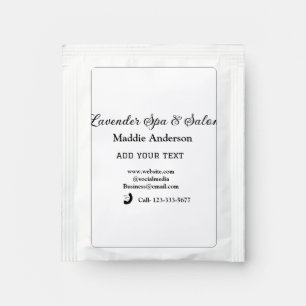 travel spa salon guest information vacation beach  tea bag drink mix