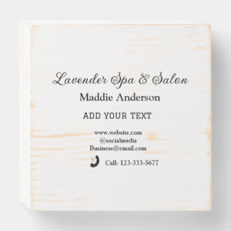 travel spa salon guest information vacation beach  wooden box sign