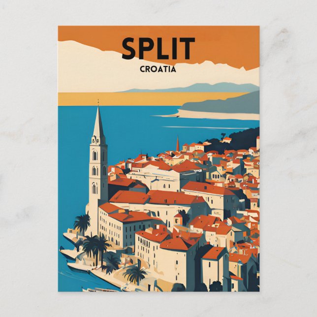 Travel Split Croatia Postcard (Front)