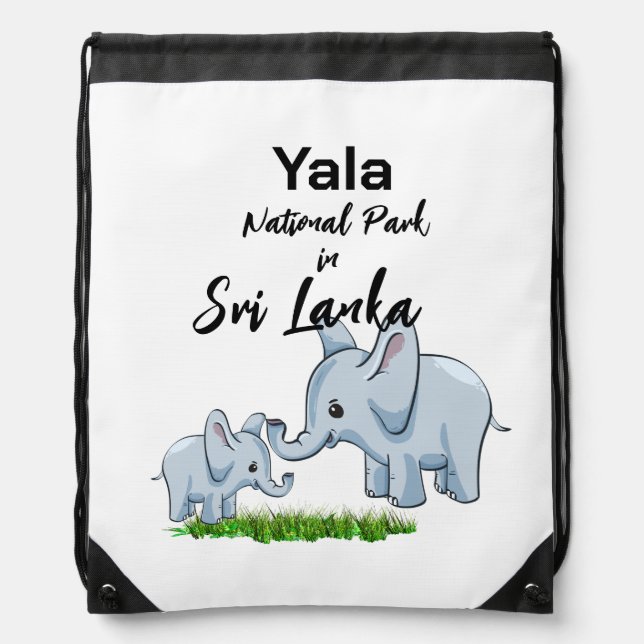 Travel Sri Lanka Drawstring Bag (Front)
