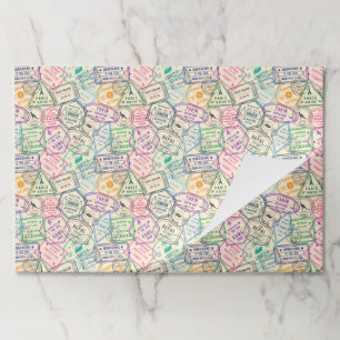 Travel Stamps Paper Placemats