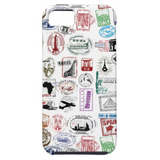 Travel Stamps Pattern Phone Case