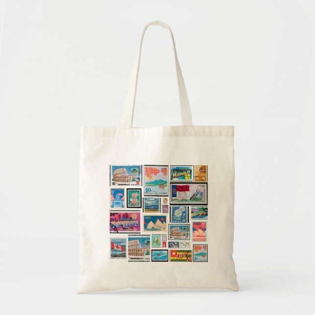 TRAVEL STAMPS TOTE BAG (Front)