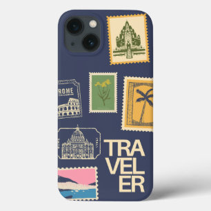 travel sticker stamp iPhone 13 case
