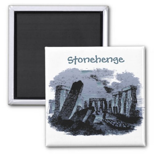 Travel Stonehenge Portrait Custom Text Fridge Magnet