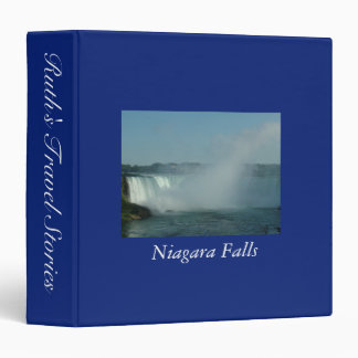 Travel stories,Niagara Falls, dark blue Binder