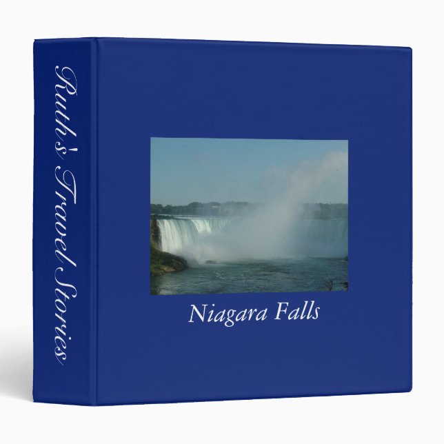Travel stories,Niagara Falls, dark blue Binder (Front/Spine)